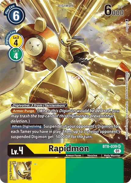 Image for Rapidmon (Alternate Art) (BT8-039 SR) (New Awakening) - Digimon Card Game
