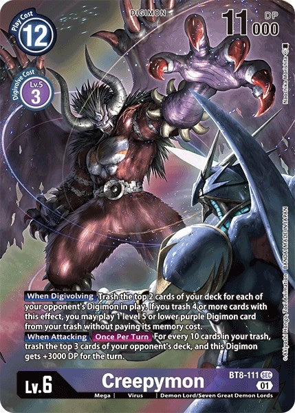 Image for Creepymon (Alternate Art) (BT8-111 SEC) (New Awakening) - Digimon Card Game