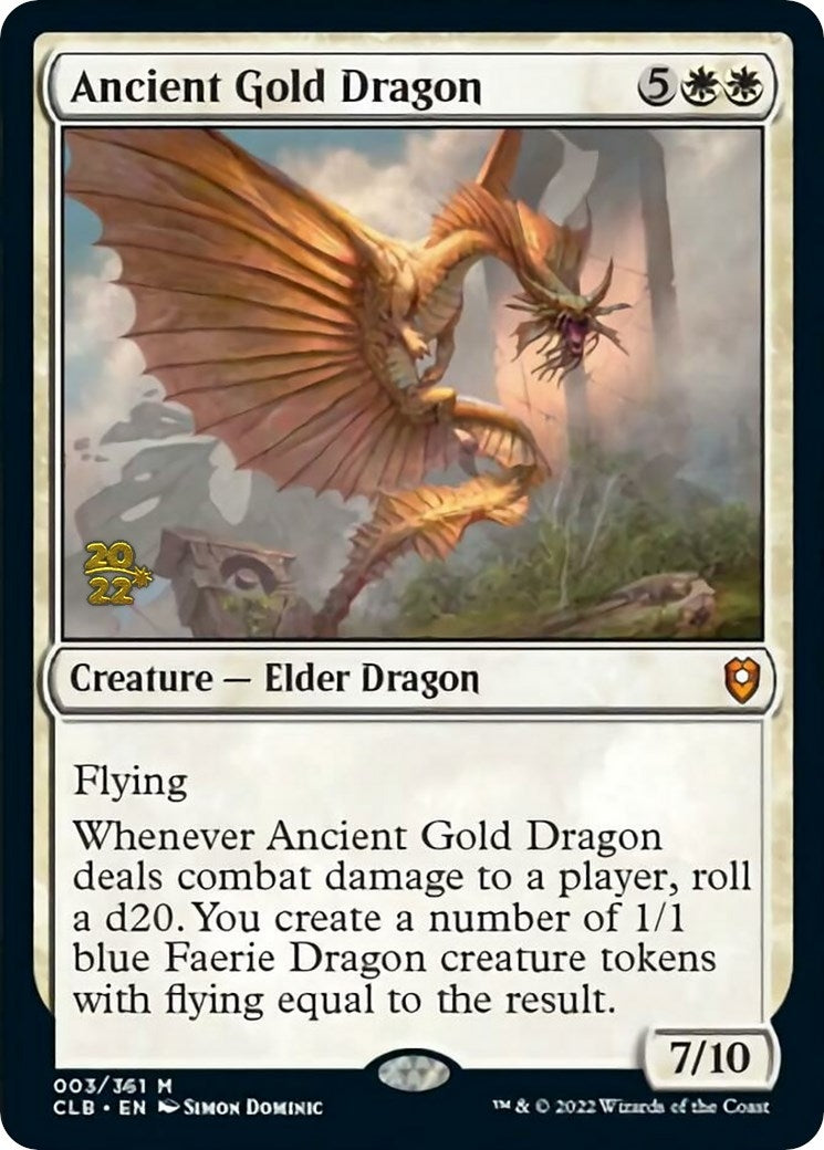 Image for Ancient Gold Dragon (3) (Prerelease Cards) - Magic: The Gathering