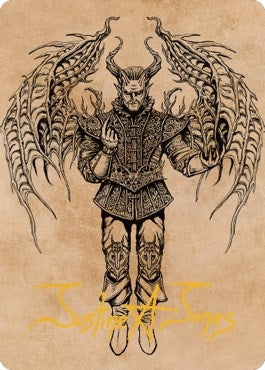 Image for Raphael, Fiendish Savior Art Card (75/81) (Gold-Stamped Signature) (75) (Art Series: Commander Legends: Battle for Baldur's Gate) - Magic: The Gathering