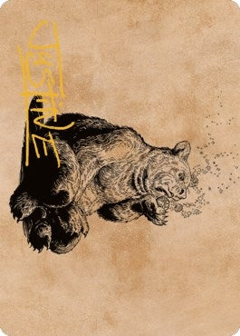 Image for Wilson, Refined Grizzly Art Card (Gold-Stamped Signature) (60) (Art Series: Commander Legends: Battle for Baldur's Gate) - Magic: The Gathering