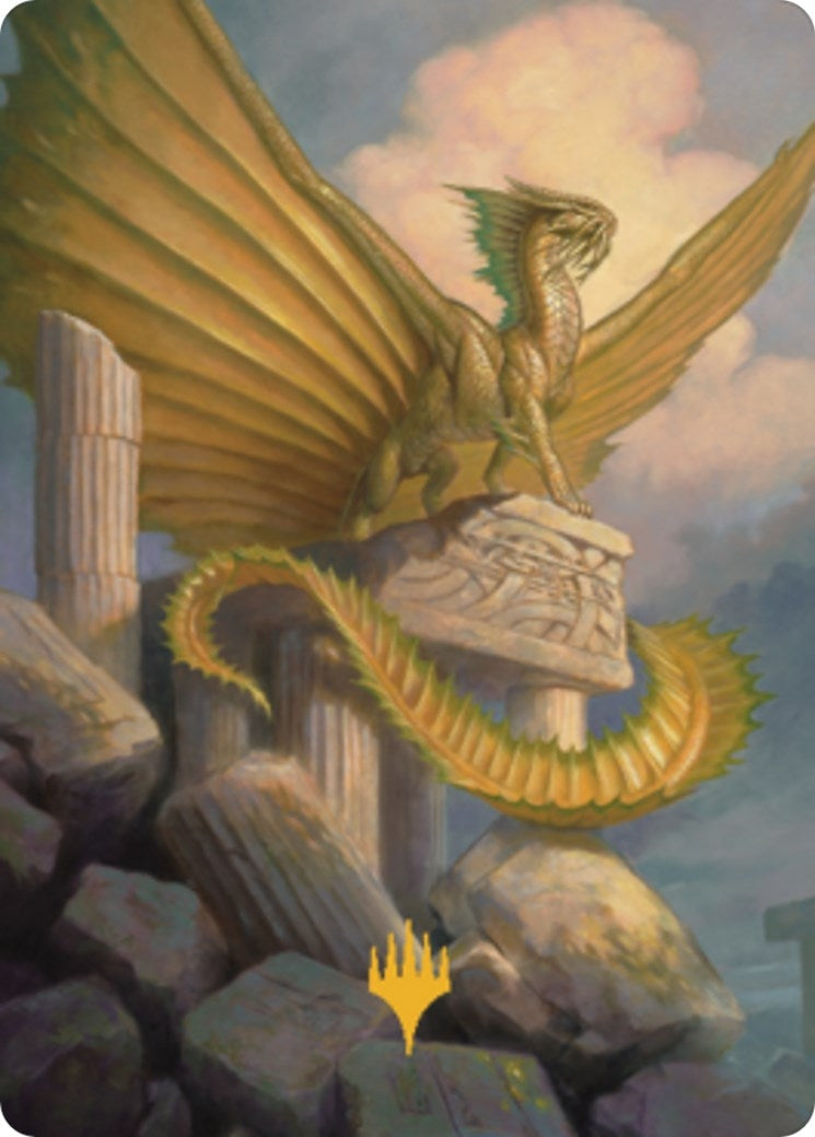 Image for Ancient Gold Dragon Art Card (5/81) (Gold-Stamped) (5) (Art Series: Commander Legends: Battle for Baldur's Gate) - Magic: The Gathering