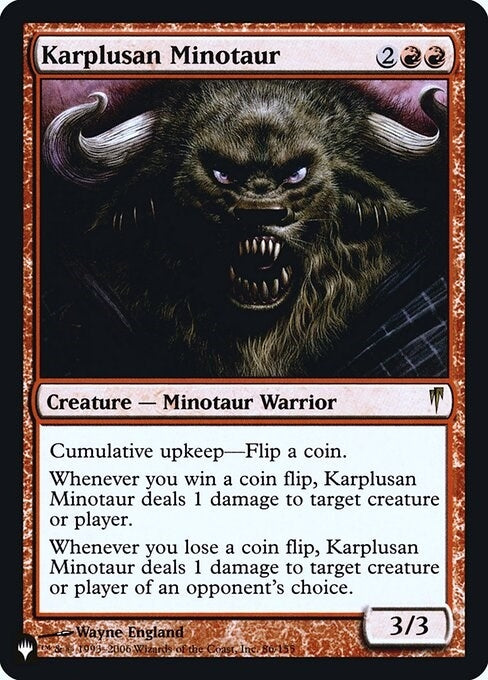 Image for Karplusan Minotaur (86) (The List Reprints) - Magic: The Gathering