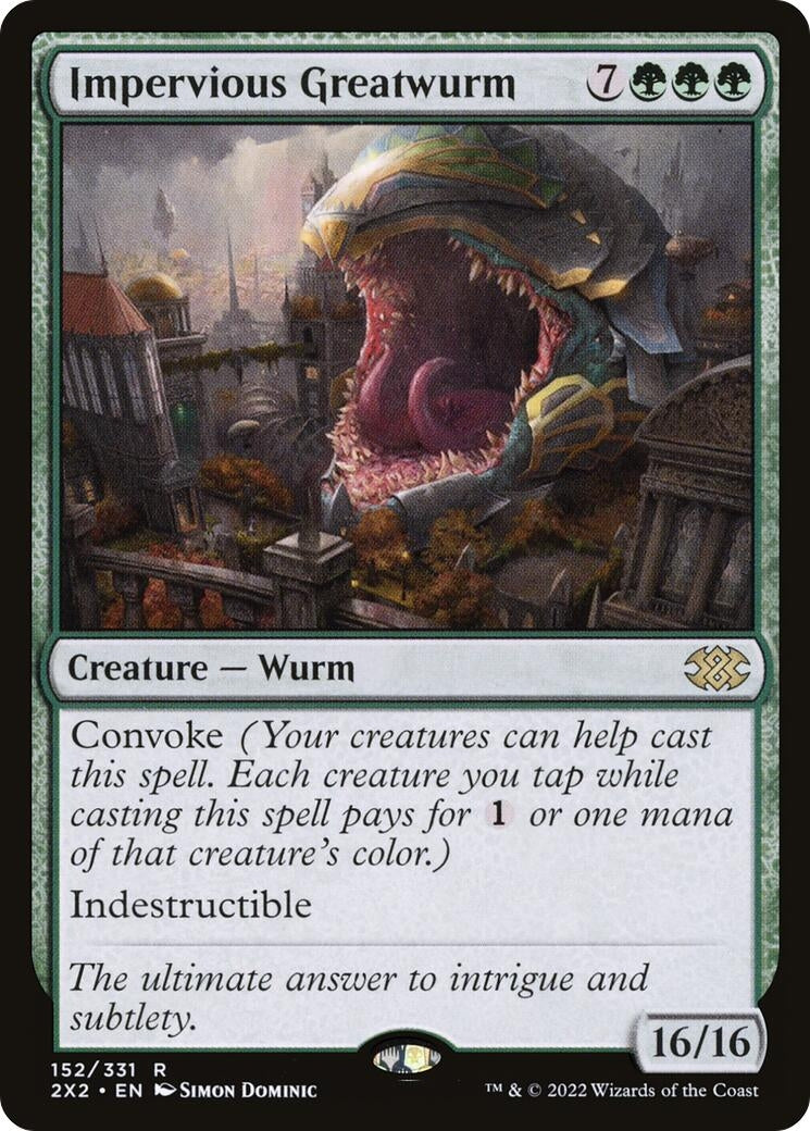 Image for Impervious Greatwurm (152) (Double Masters 2022) - Magic: The Gathering