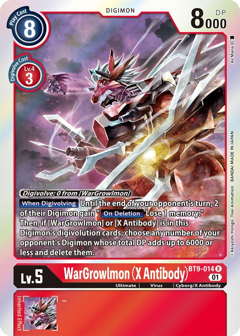 Image for WarGrowlmon (X Antibody) (BT9-014 R) (X Record) - Digimon Card Game