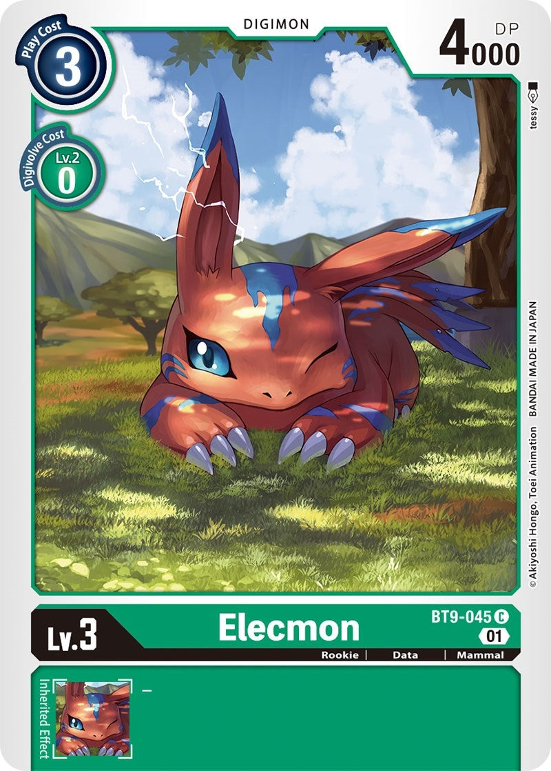 Image for Elecmon (BT9-045 C) (X Record) - Digimon Card Game