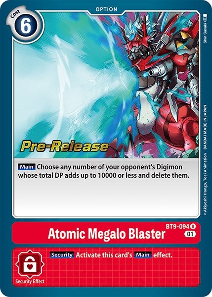 Image for Atomic Megalo Blaster (BT9-094 U) (X Record Pre-Release Cards) - Digimon Card Game