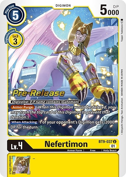 Image for Nefertimon (BT9-037 U) (X Record Pre-Release Cards) - Digimon Card Game