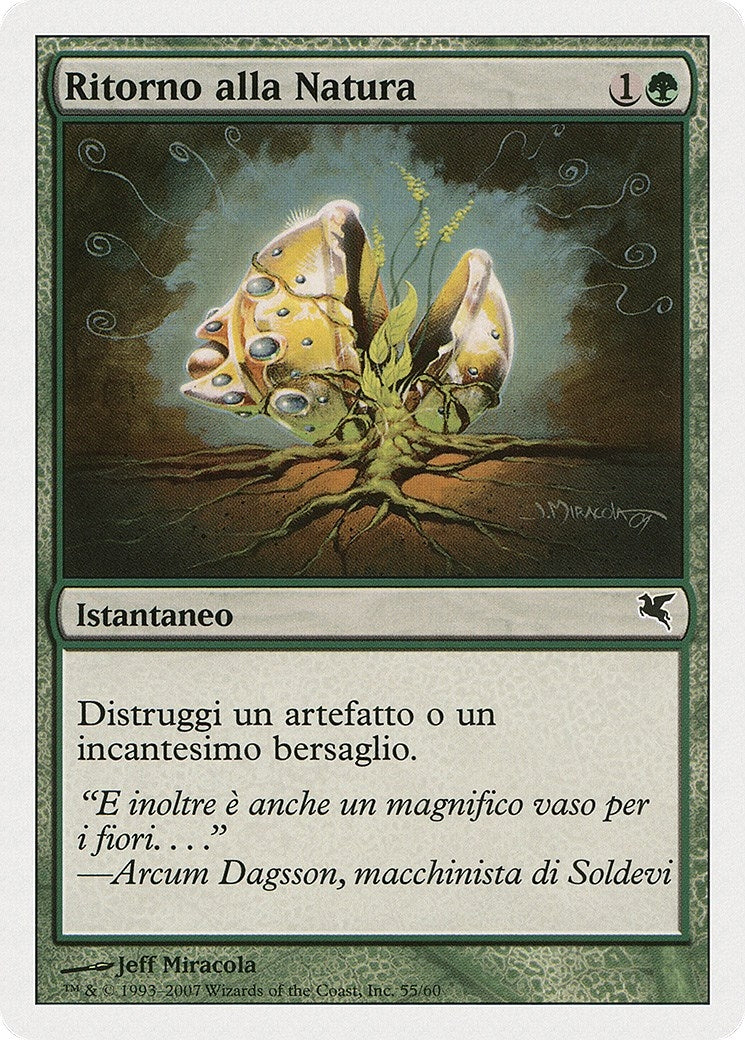 Image for Naturalize (Italian) - "Ritorno alla Natura" (D55) (Magic Encyclopedia 2005 (Salvat/Hachette)) - Magic: The Gathering