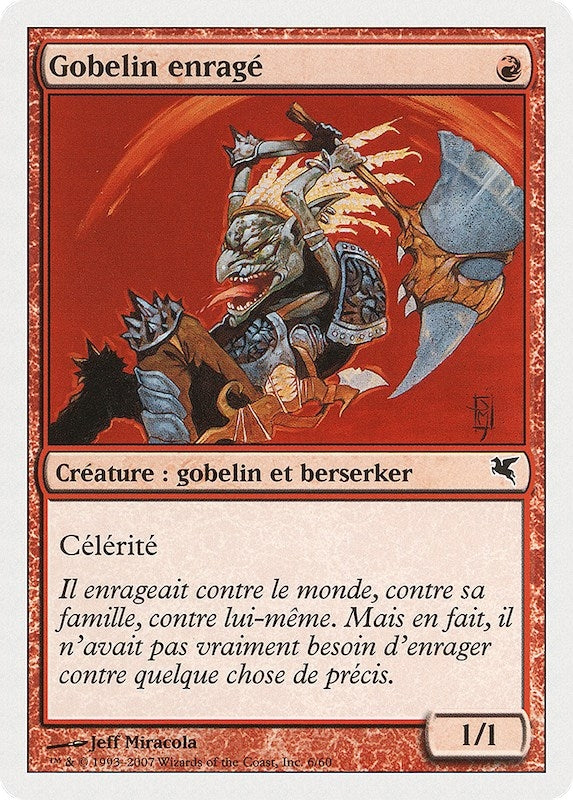 Image for Raging Goblin (French) - "Gobelin enragé" (I6) (Magic Encyclopedia 2005 (Salvat/Hachette)) - Magic: The Gathering