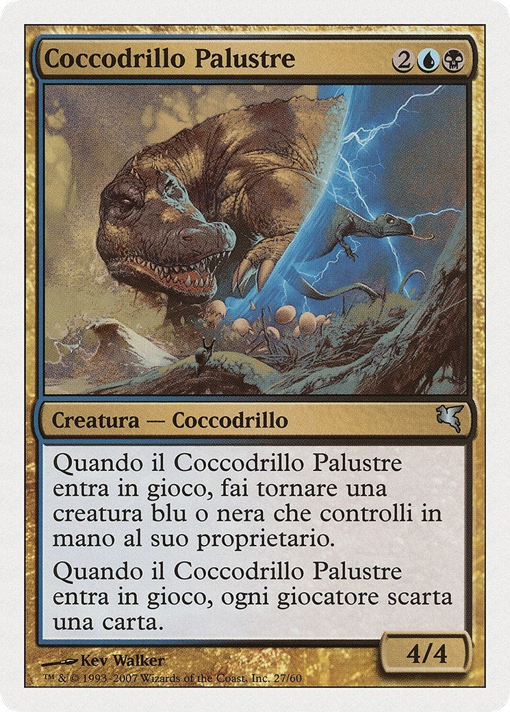Image for Marsh Crocodile (Italian) - "Coccodrillo Palustre" (E27) (Magic Encyclopedia 2005 (Salvat/Hachette)) - Magic: The Gathering