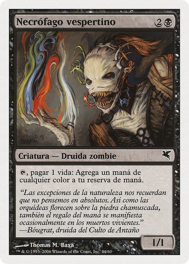 Image for Vesper Ghoul (Spanish) - "Necrófago vespertino" (E44) (Magic Encyclopedia 2005 (Salvat/Hachette)) - Magic: The Gathering