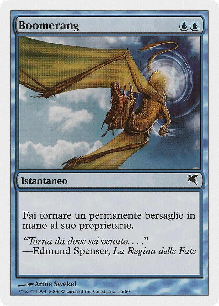 Image for Boomerang (Italian) (H16) (Magic Encyclopedia 2005 (Salvat/Hachette)) - Magic: The Gathering