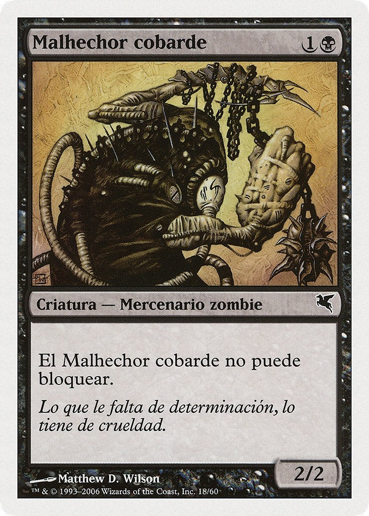 Image for Spineless Thug (Spanish) - "Malhechor cobarde" (F18) (Magic Encyclopedia 2005 (Salvat/Hachette)) - Magic: The Gathering