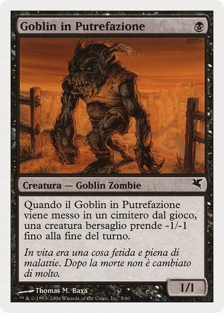 Image for Festering Goblin (Italian) - "Goblin in Putrefazione" (F5) (Magic Encyclopedia 2005 (Salvat/Hachette)) - Magic: The Gathering