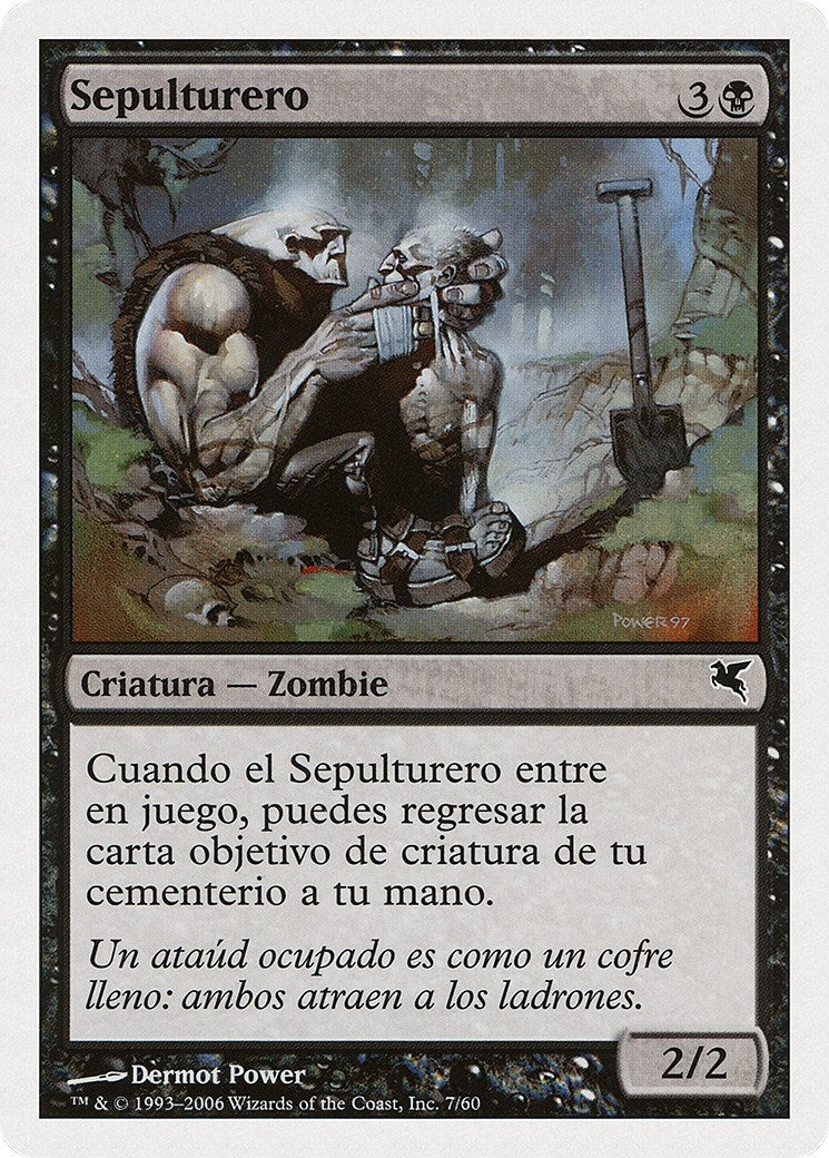 Image for Gravedigger (Spanish) - "Sepulturero" (F7) (Magic Encyclopedia 2005 (Salvat/Hachette)) - Magic: The Gathering