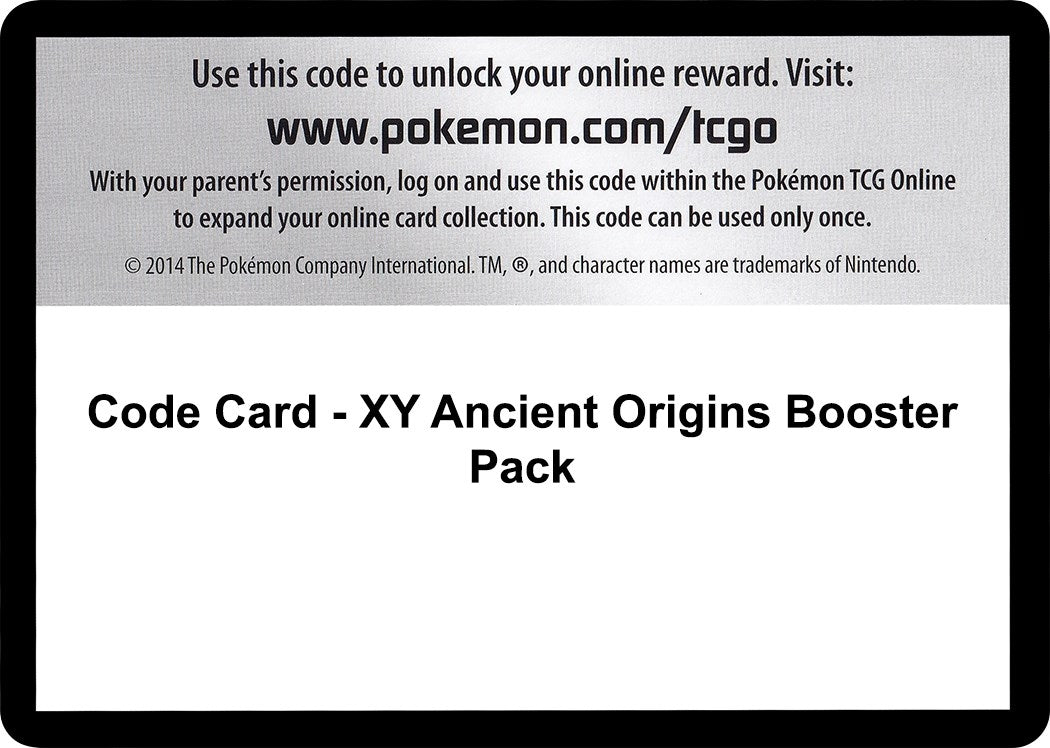 Image for Code Card - Ancient Origins Booster Pack (XY - Ancient Origins) - Pokemon