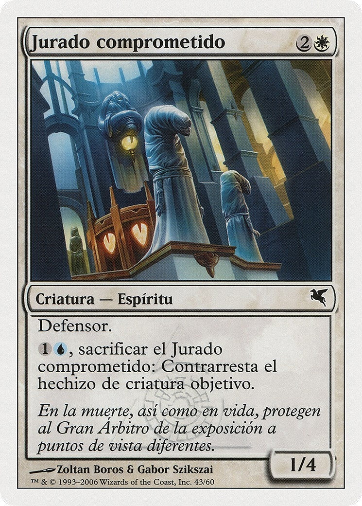 Image for Soulsworn Jury (Spanish) - "Jurado comprometido" (G43) (Magic Encyclopedia 2005 (Salvat/Hachette)) - Magic: The Gathering