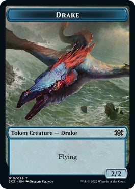 Image for Drake // Treasure Double-Sided Token (10 // 22) (Double Masters 2022) - Magic: The Gathering