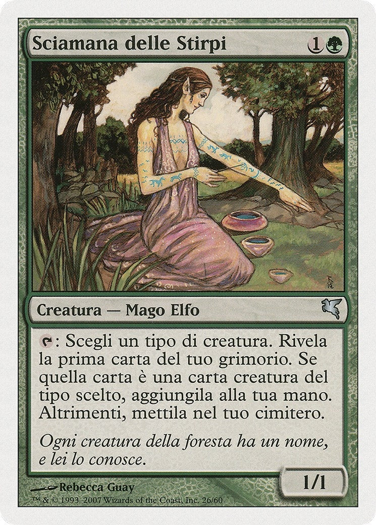 Image for Bloodline Shaman (Italian) - "Sciamana delle Stirpi" (B26) (Magic Encyclopedia 2005 (Salvat/Hachette)) - Magic: The Gathering