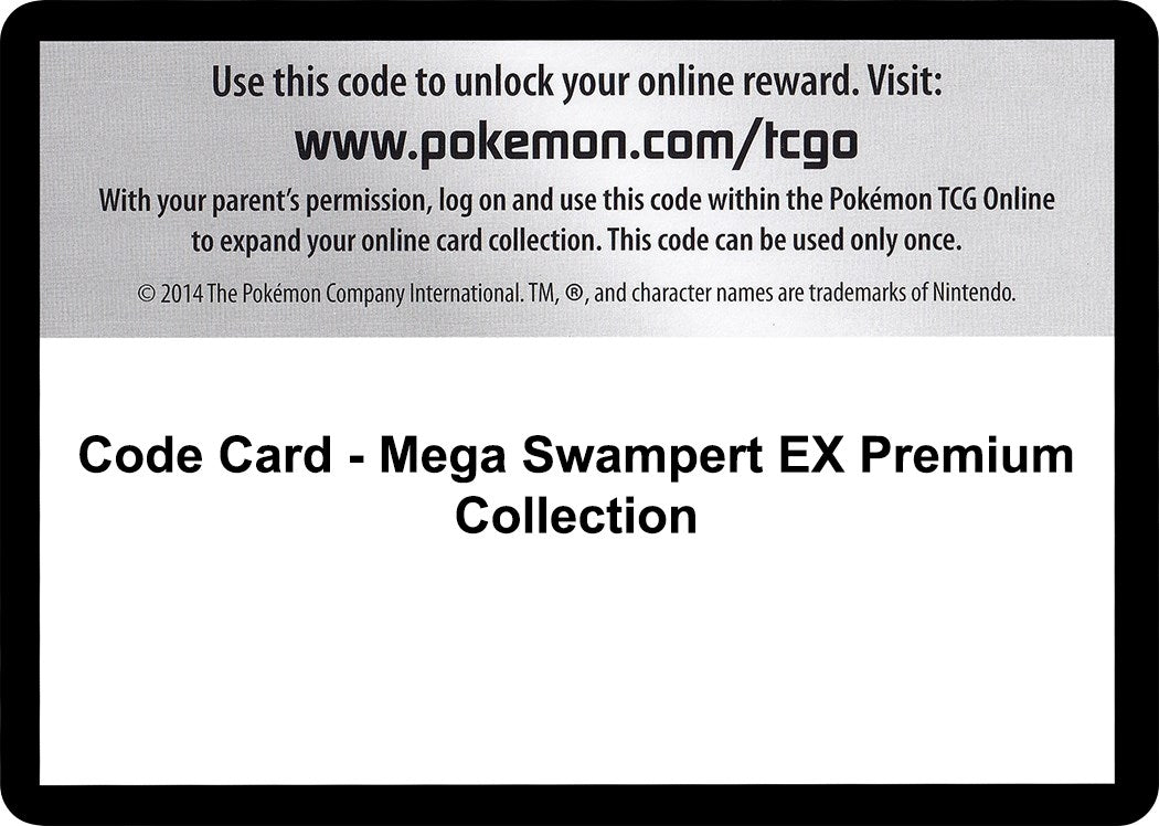 Image for Code Card - Mega Swampert EX Premium Collection (XY - BREAKthrough) - Pokemon