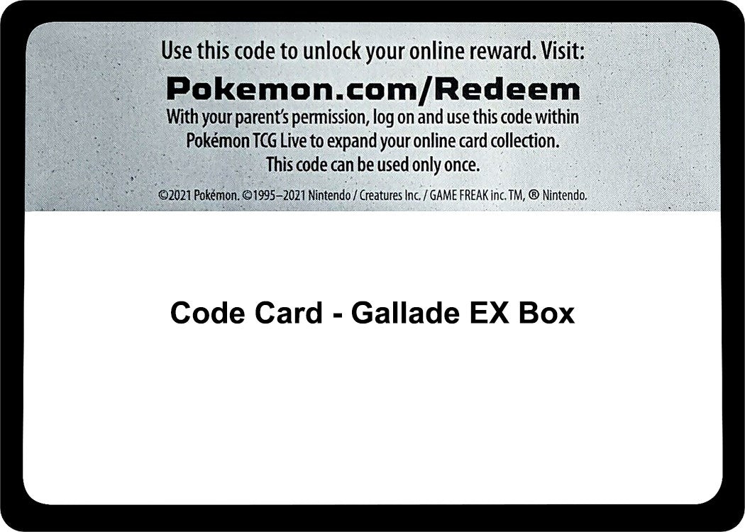 Image for Code Card - Gallade EX Box (XY - Phantom Forces) - Pokemon