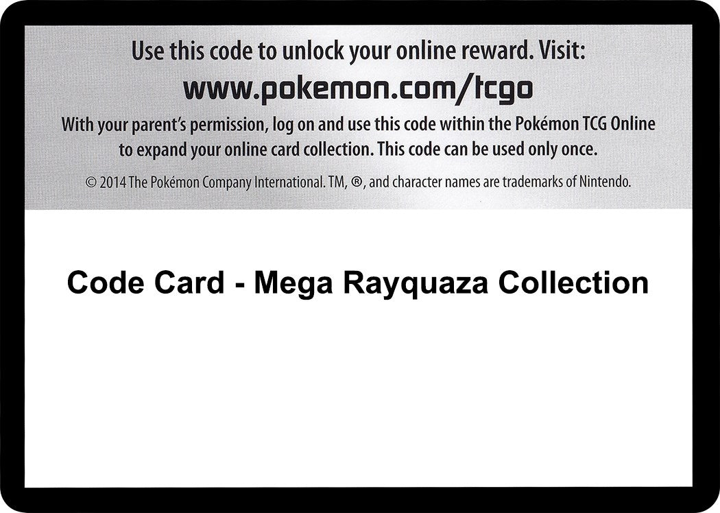 Image for Code Card - Mega Rayquaza Collection (XY - Roaring Skies) - Pokemon