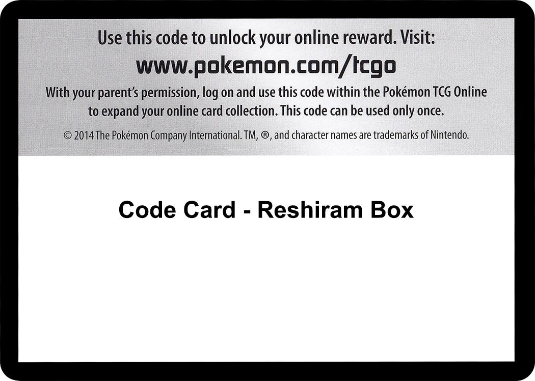 Image for Code Card - Reshiram Box (Emerging Powers) - Pokemon