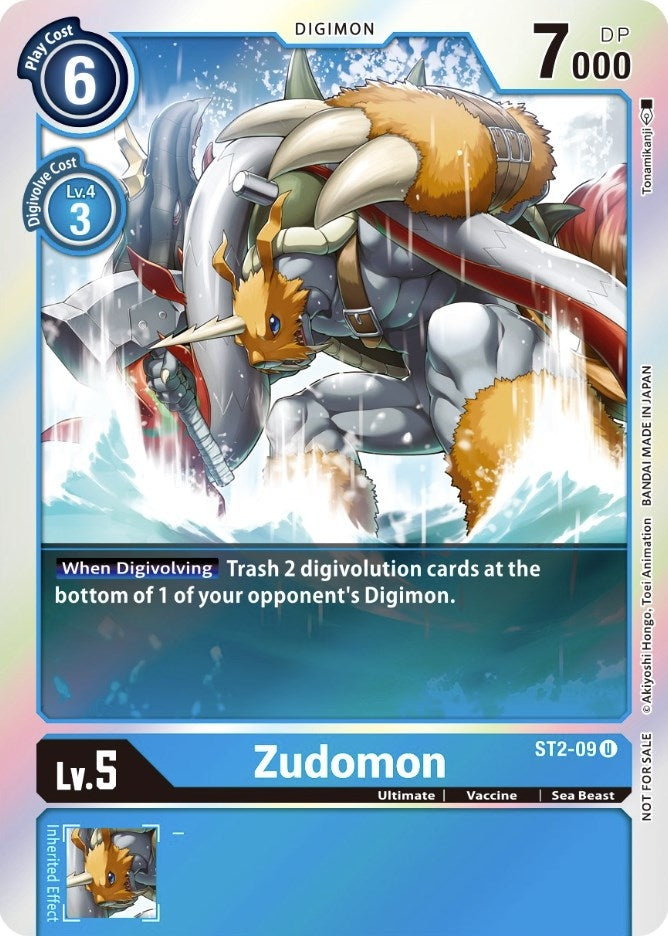 Image for Zudomon (Official Tournament Pack Vol. 6) (ST2-09 U) (Starter Deck 02: Cocytus Blue) - Digimon Card Game