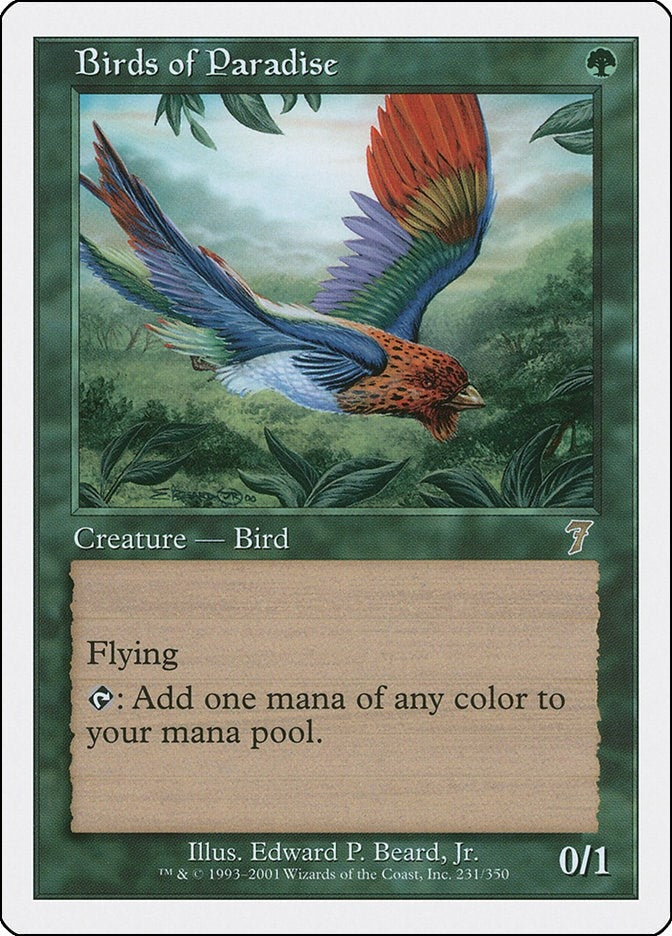 Image for Birds of Paradise (231) (7th Edition) - Magic: The Gathering