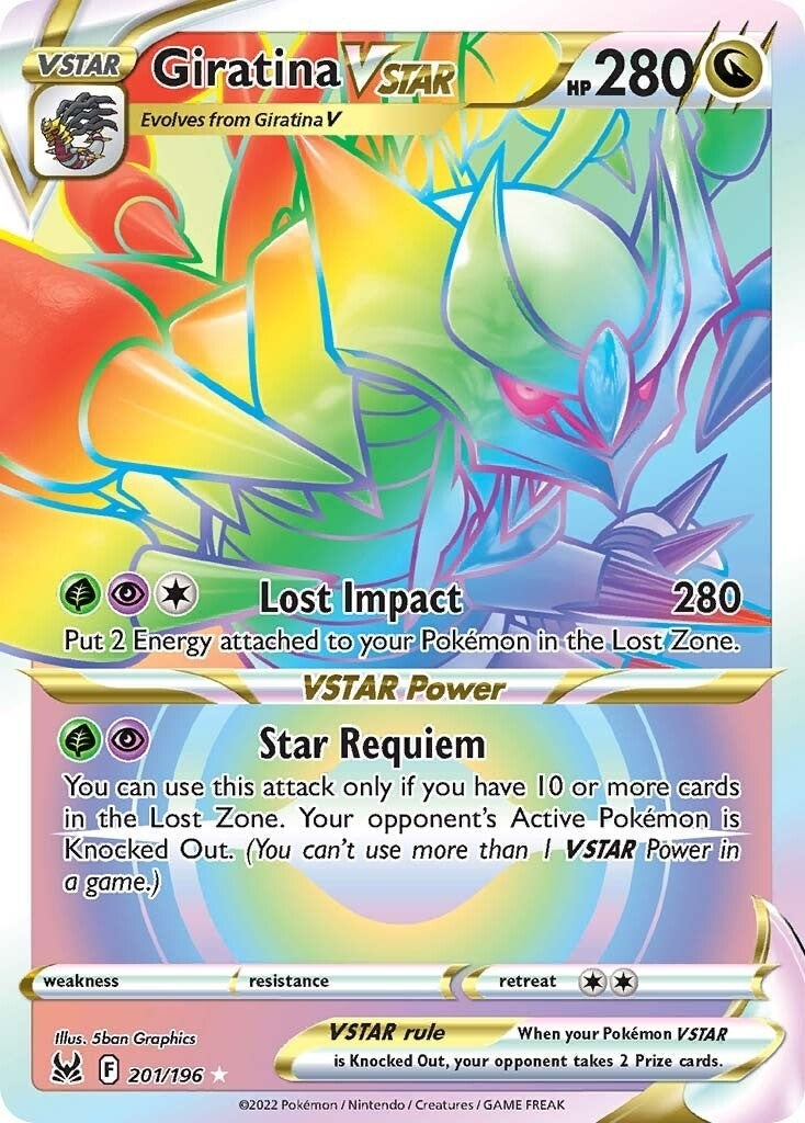 Image for Giratina VSTAR (201) (Secret) (201/196) (SWSH11: Lost Origin) - Pokemon