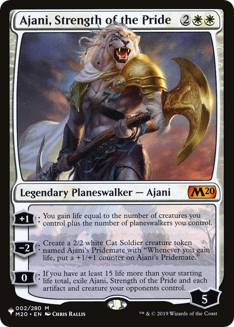 Image for Ajani, Strength of the Pride (002/280) (The List Reprints) - Magic: The Gathering