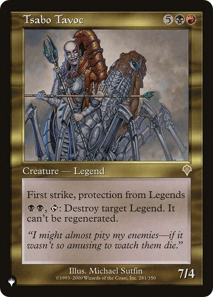 Image for Tsabo Tavoc (281/350) (The List Reprints) - Magic: The Gathering