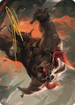 Image for Furious Bellow Art Card (Gold-Stamped Signature) (31) (Art Series: Dominaria United) - Magic: The Gathering