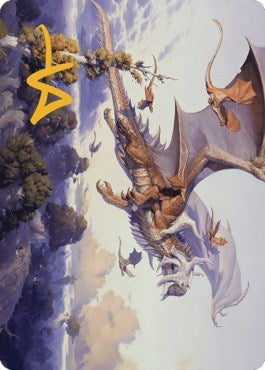Image for Rith, Liberated Primeval Art Card (Gold-Stamped Signature) (52) (Art Series: Dominaria United) - Magic: The Gathering