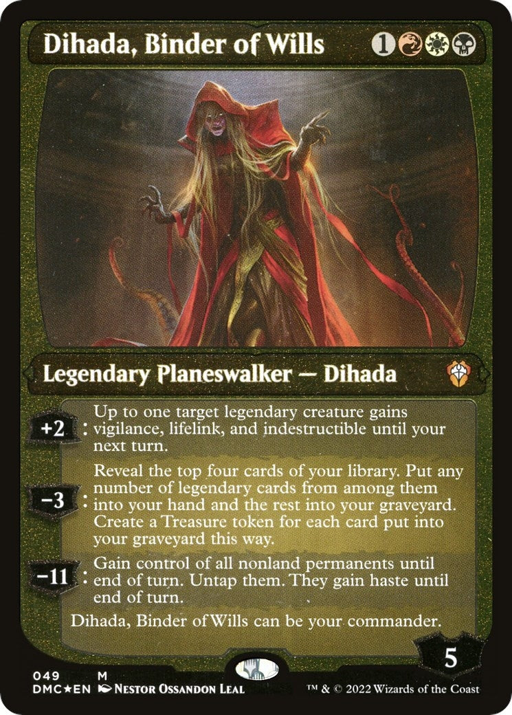 Image for Dihada, Binder of Wills (Display Commander) - Thick Stock (49) (Commander: Dominaria United) - Magic: The Gathering