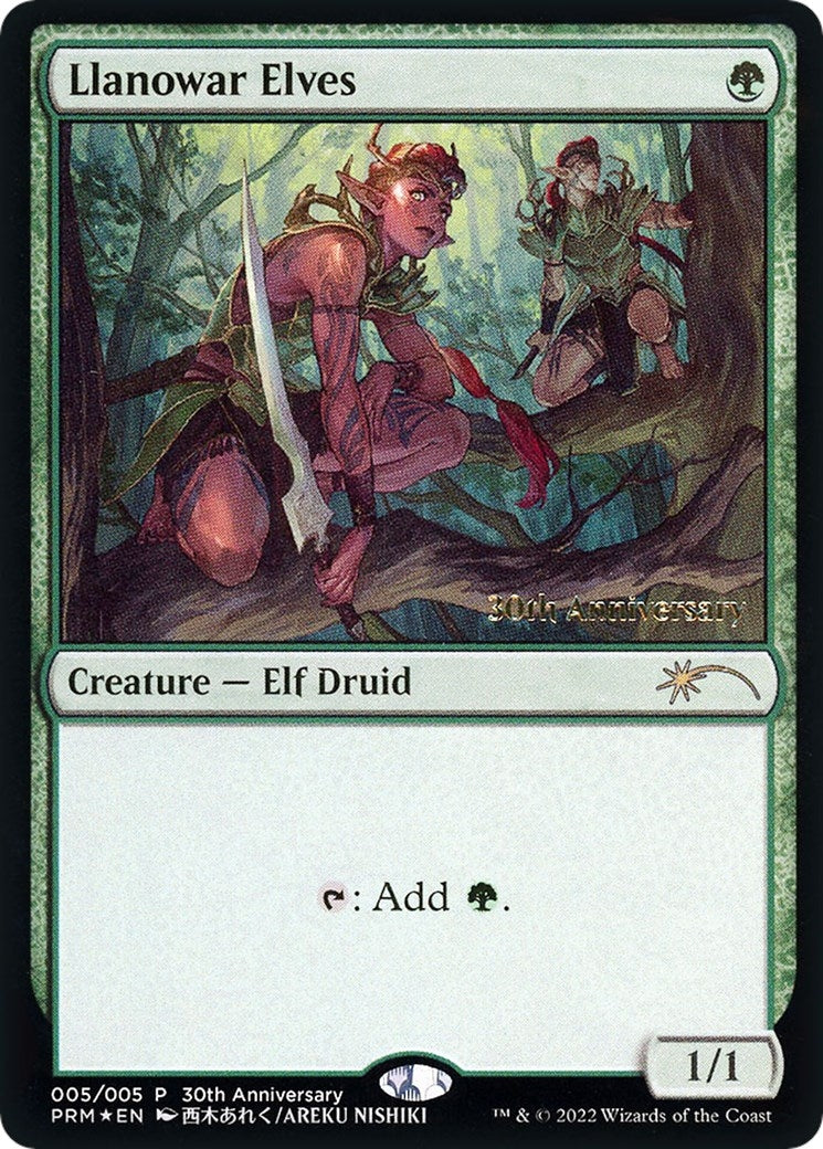 Image for Llanowar Elves (5) (30th Anniversary Promos) - Magic: The Gathering