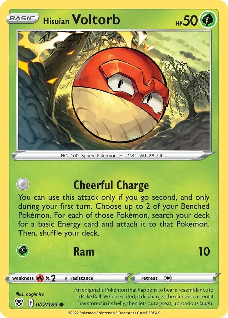 Image for Hisuian Voltorb - 002/189 (Cosmos Holo) (002/189) (Deck Exclusives) - Pokemon