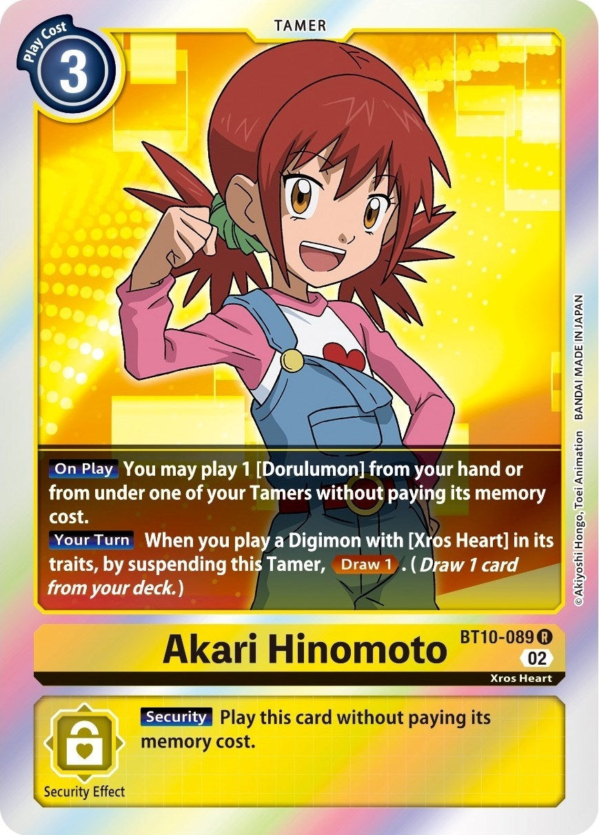 Image for Akari Hinomoto (BT10-089 R) (Xros Encounter) - Digimon Card Game