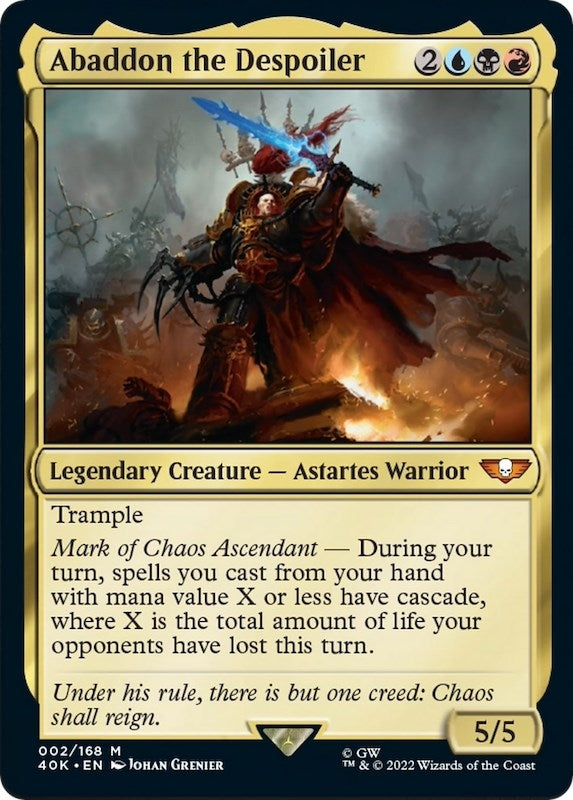Image for Abaddon the Despoiler (Surge Foil) (2) (Universes Beyond: Warhammer 40,000) - Magic: The Gathering