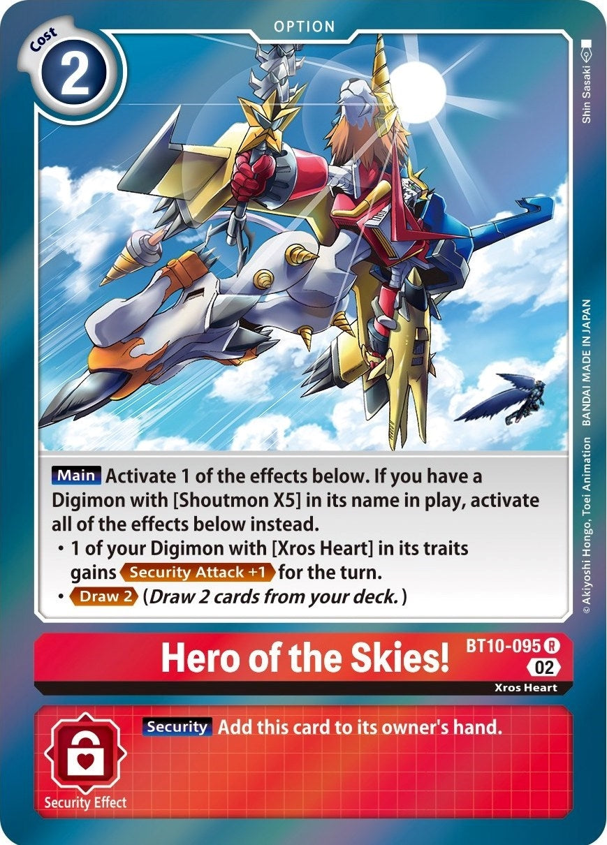 Image for Hero of the Skies! (BT10-095 R) (Xros Encounter) - Digimon Card Game