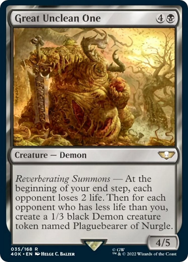 Image for Great Unclean One (35) (Universes Beyond: Warhammer 40,000) - Magic: The Gathering