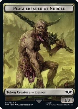 Image for Plaguebearer of Nurgle // Spawn Double-Sided Token (15 // 16) (Universes Beyond: Warhammer 40,000) - Magic: The Gathering