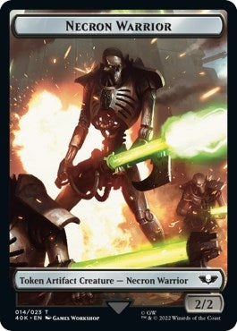 Image for Necron Warrior // Insect Double-Sided Token (Surge Foil) (14 // 22) (Universes Beyond: Warhammer 40,000) - Magic: The Gathering