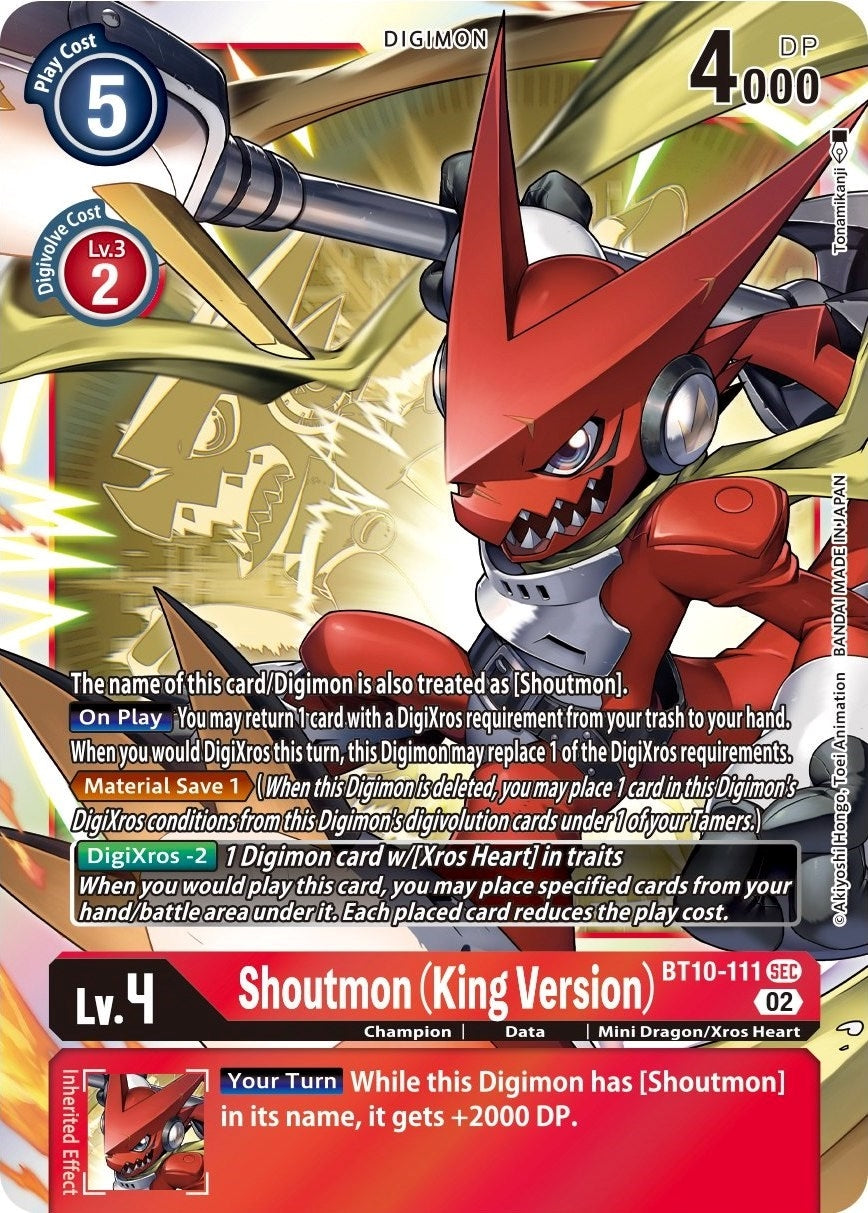 Image for Shoutmon (King Version) (BT10-111 SEC) (Xros Encounter) - Digimon Card Game