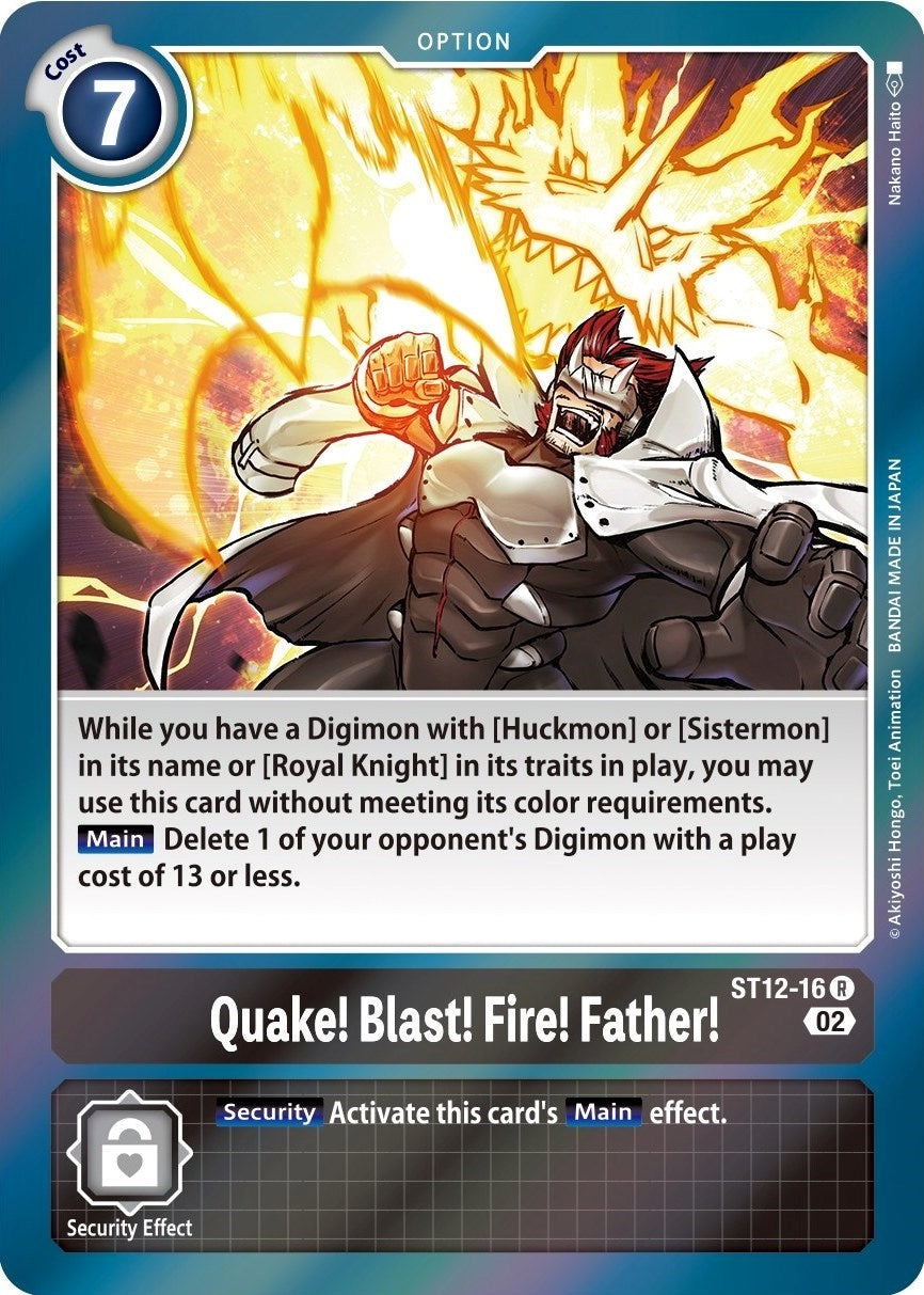Image for Quake! Blast! Fire! Father! (ST12-16 R) (Starter Deck 12: Jesmon) - Digimon Card Game