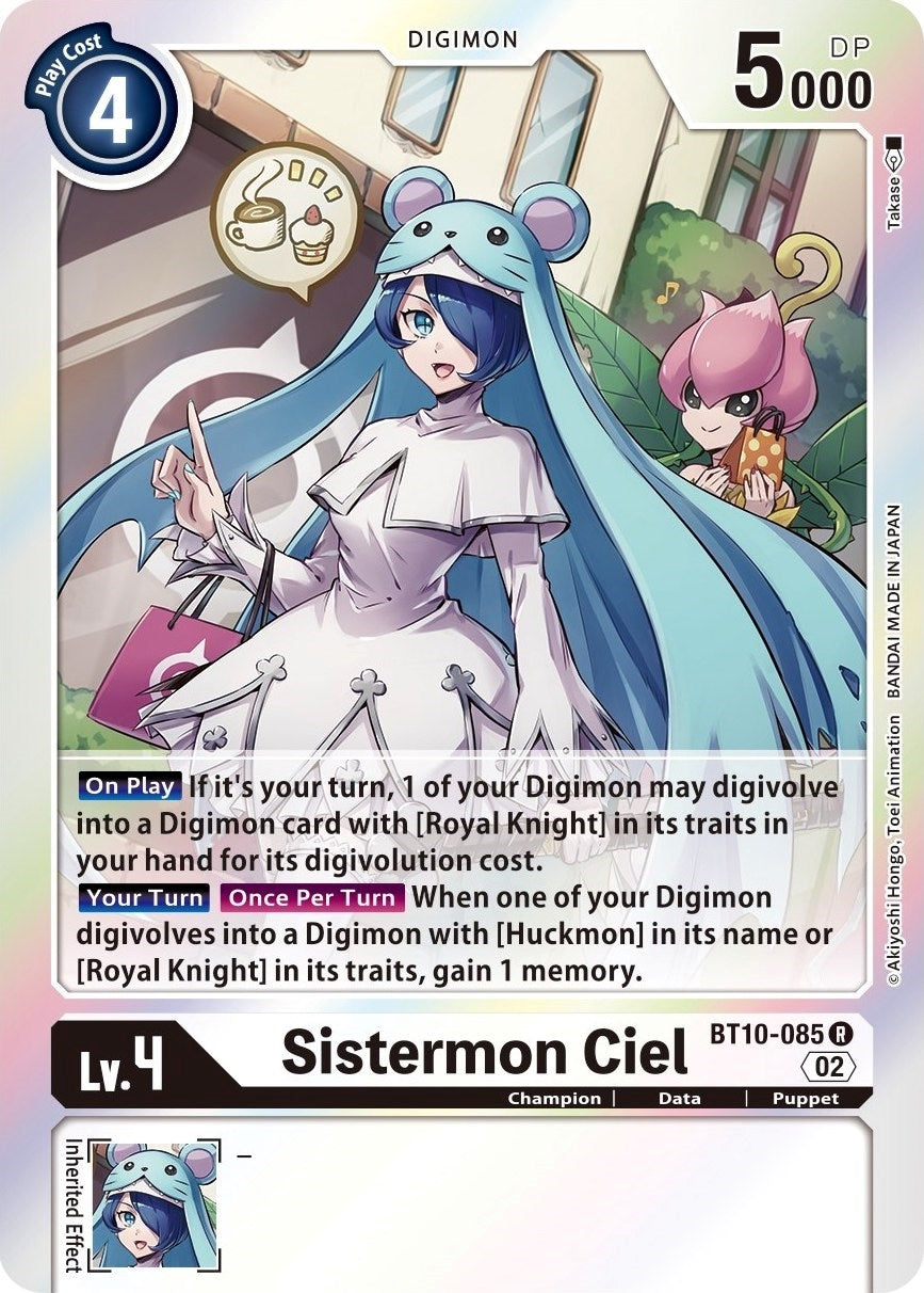 Image for Sistermon Ciel (BT10-085 R) (Xros Encounter) - Digimon Card Game