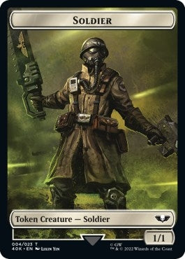 Image for Soldier (004) // Vanguard Suppressor Double-Sided Token (Surge Foil) (4 // 10) (Universes Beyond: Warhammer 40,000) - Magic: The Gathering