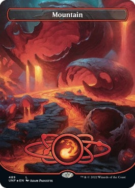 Image for Mountain (489) (Borderless) (Galaxy Foil) (489) (Unfinity) - Magic: The Gathering