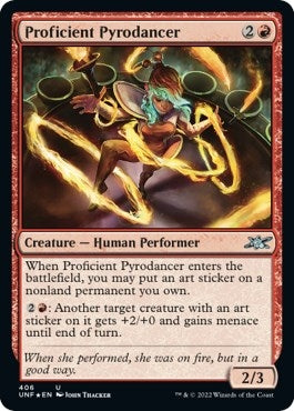 Image for Proficient Pyrodancer (Galaxy Foil) (406) (Unfinity) - Magic: The Gathering